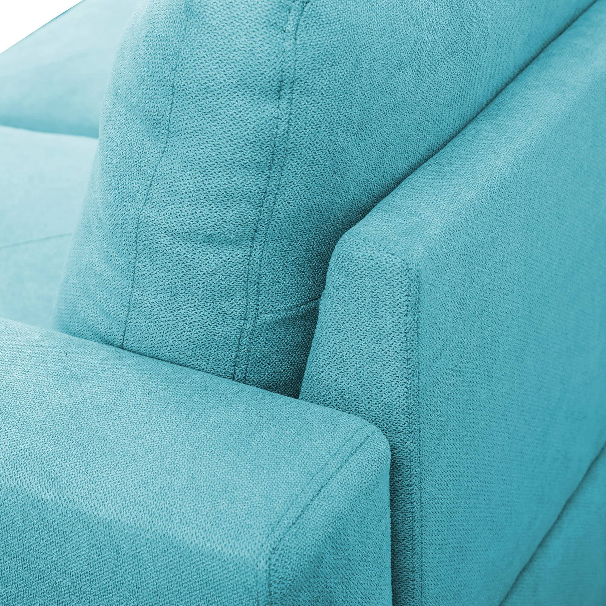 MAYEERTY Linen 3-Piece Living Room Sofa Set，Aqua Blue
