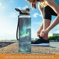 thumbnail image 6 of Qxltty Aurora White Horse Pattern Water Bottle 32 oz with Straw BPA Free Reusable Fitness Sport Bottle Perfect for Travel School Outdoors and Gym, 6 of 7