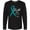 AB-Black, variant on Inktastic Faith over Fear Ovarian Cancer Awareness with Teal Ribbon Long Sleeve T-Shirt