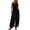 Black 11, variant on Two Piece Sets for Women 2-Piece Summer Outfit, One Shoulder Ruched Sleeveless Top + High Waist Elastic Cuff Balloon Pants with Pockets, Casual Beach Set Overalls for Women