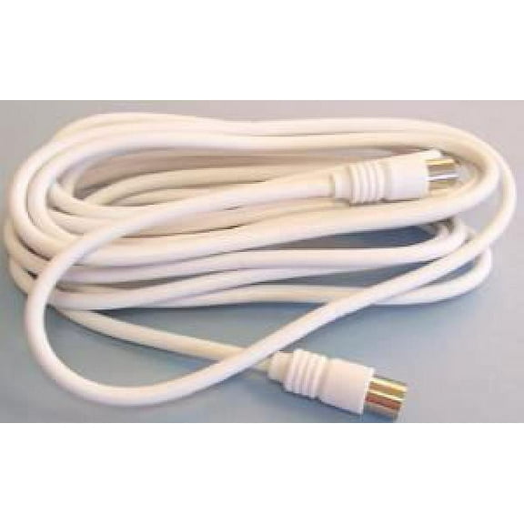 PRO SIGNAL - TV Aerial Lead, Coax Plug to Coax Socket 4m White