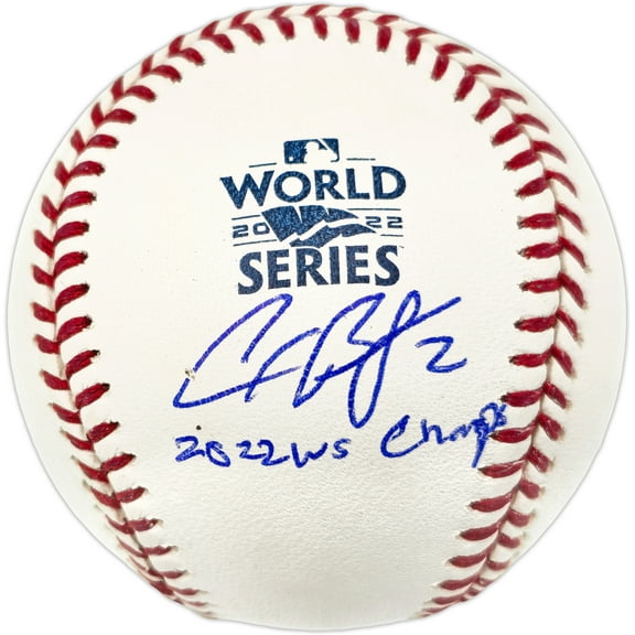 Alex Bregman Autographed Official 2022 World Series Logo Baseball Houston Astros "2022 WS Champs" Beckett BAS Witness #W739065