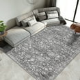 thumbnail image 2 of Hasoo 10' x 13' Area Rug for Living Room Boho Vintage Rug Non Slip Throw Rugs Floral Bedroom Rug, Gray, 2 of 5