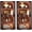 Walnut, variant on SENYUM Upgrade Farmhouse Corner Display Cabinet with Glass Doors, Corner Curio Cabinet with 3-Color LED Motion-Sensor Light, Reinforced Base