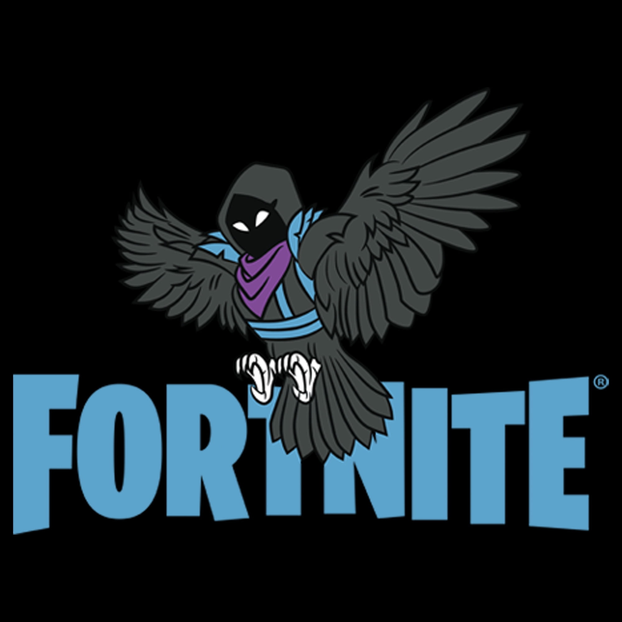 Men s Fortnite Raven Logo T Shirt Black 3X Large Walmart