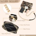 thumbnail image 3 of FORMRS Women Crossbody Purse with Chain Strap Vegan Leather Shoulder Handbag, Metallic Flower, 3 of 7