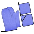 thumbnail image 2 of YFYANG Oven Mitts and Pot Holders Sets 4 Pieces, Non-Slip Heat Resistant Purple Textured Kitchen Glove Pot Mat for Cooking and Baking, 2 of 8