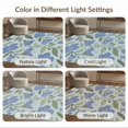 thumbnail image 7 of ODIKA 4'x6' Blue Green Soft Blossom Elegance Washable Area Rug Charming Floral and Leaf Patterns for Modern Homes for Dorm Room, Small Living Stain Resistant Low Profile, Easy Care, 7 of 7