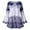 Blue, variant on PATLOLLAV Womens Blouses,Ladies,Fashion Women Plus Size Print Flare Sleeve Tops Blouse Keyhole T-Shirts