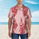 thumbnail image 2 of Fotbe Red Meat Camisa Hawaiana para Hombre Unisex – Camisa Casual de Verano con Botones de Manga Corta de Algodón y Lino,Large, 2 of 7
