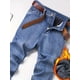 thumbnail image 4 of Vaqueros de polar cálidos para hombre, ideales para negocios, estilo urbano informal con bolsillos para otoño e invierno., 4 of 4