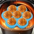 thumbnail image 4 of Silicone Air Fryer Egg Bite Mold, Reusable Egg Bites Pan with Lid - Non-Stick Air Fryer Egg Mold Cupcake Mold, Air Fryer Accessories, 4 of 7