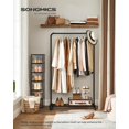 thumbnail image 2 of Clothes Rack with Wheels . Garment Rack Clothing Rack for Hanging Clothes with Dense Mesh Storage Shelf lb Load Capacity Brakes Steel Frame UHSRBK, 2 of 9