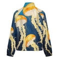 thumbnail image 6 of Jackets for Women Winter Coat Jackets Flannel Stand Collar Jacket(Jellyfish Ocean Art Print,Size:S-4XL), 6 of 7