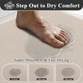 thumbnail image 3 of Bathroom Rugs Sets 3 Pieces, Ultra Thin Bath Mats Fit Under Door, Absorbent Quickly Dry Rubber Backing Braided Bath Mat Set, 3 of 10