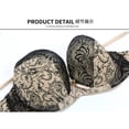 thumbnail image 4 of Lace Patch Bra with Elegant Lace Print,Three Buckle Detachable Shoulder Straps for Comfortable Fit,Plus Size Red 40, 4 of 8