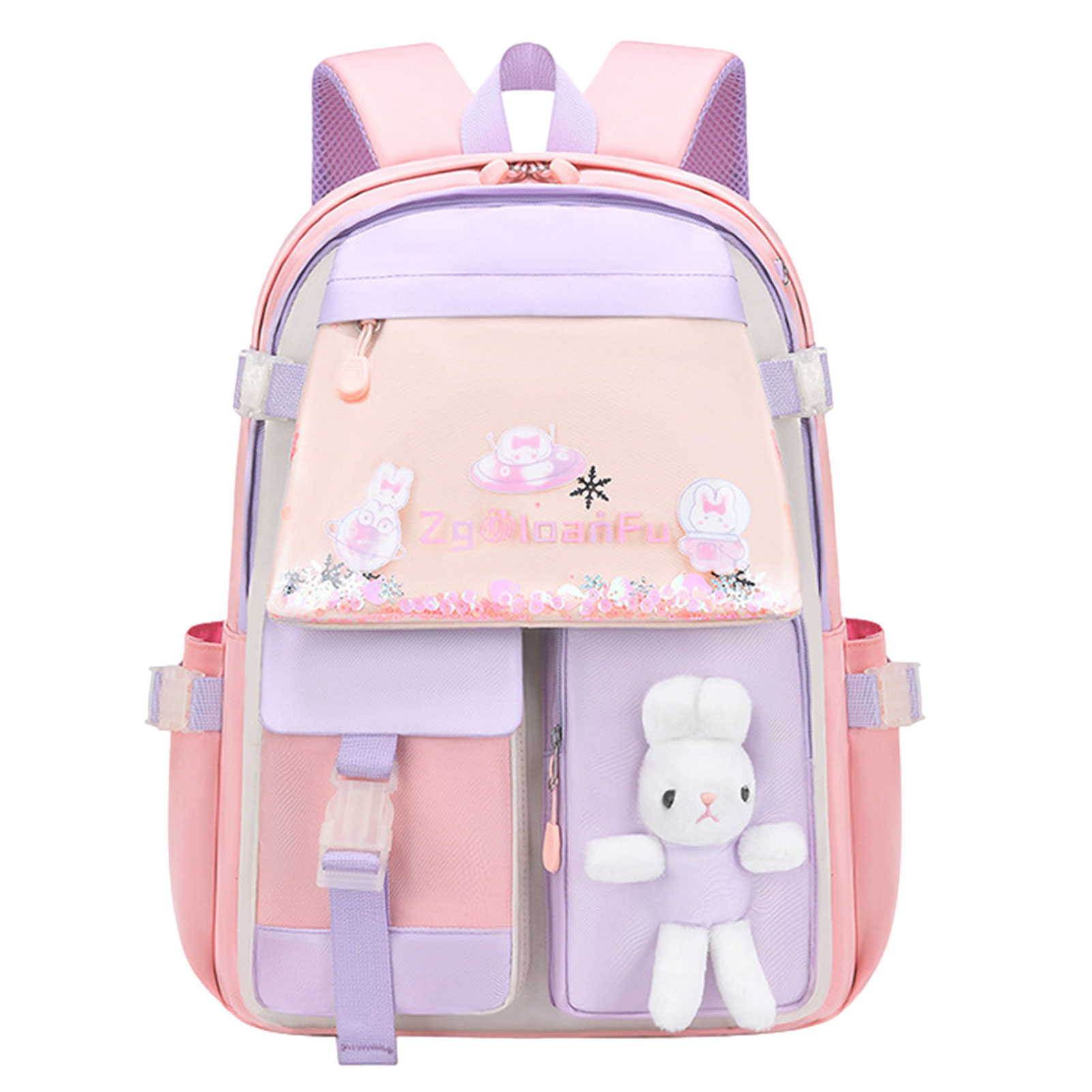 Cute Rabbit Backpack Lovely Bunny Backpack for Girls Kids Blue Pink Laptop Backpack Bags