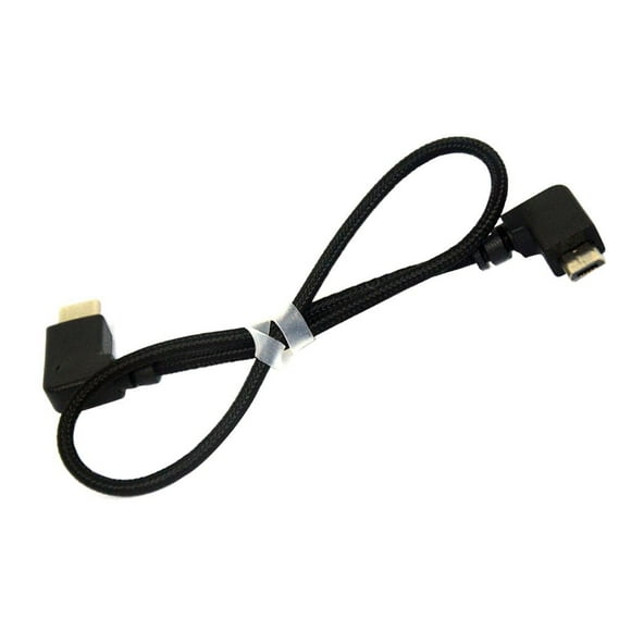 Cable de datos Zulema de conector micro USB dual de nailon negro para Spark 29cm