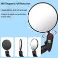 thumbnail image 3 of Handlebar Bike Mirror,Bike Mirror Handlebar End Side Mount,HD Safety Rear View Mirrors,Convex Mirror with 360 Degrees Rotational Adjustable,for Mountain Road Bike Cycling, 3 of 6