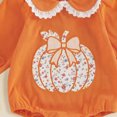 thumbnail image 4 of mgoYE Newborn Baby Girl Halloween Outfit Pumpkin Bubble Romper Embroidery Onesie, Ideal for Pumpkin Patch & Halloween Photos, 4 of 4