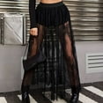 thumbnail image 2 of Ankle Skirts for Women Gothic Perspective Elastic Waist Bohemian Skirts Lace A-Line Skirts, 2 of 4