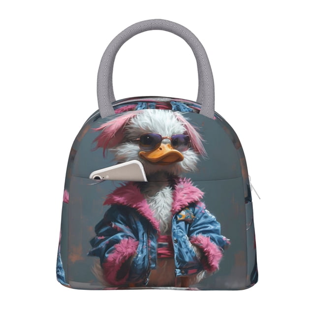 Balery Lady Duck Bolsa de Almuerzo para Mujeres, Caja de Almuerzo, Bolsa de Almuerzo Pequeña Impermeable, Tote de Almuerzo Reutilizable con Gran Capacidad