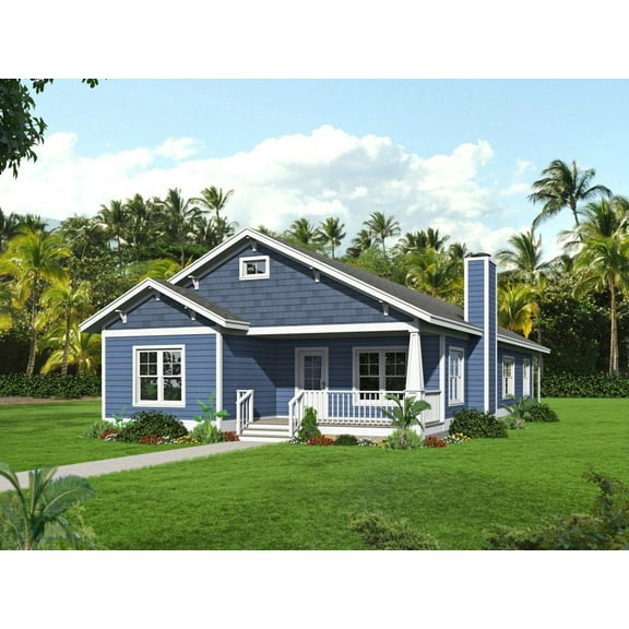 763-2168: Traditional Country 4 Bed, 2 Bath Luxury Home Plan, 2168 Sq Ft: Full Blueprints with License to Build by Home Plan Marketplace - Lesuto