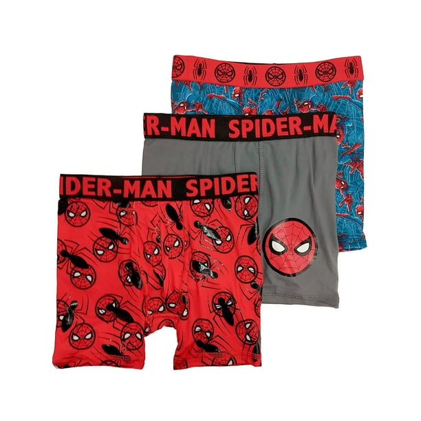 Marvel Comics Boys 3pc Red Spiderman Boxer Briefs Boxer Shorts Set
