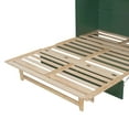 thumbnail image 4 of Queen Size Murphy Bed with Large Drawer Storage, Wooden Foldable Platform Bedframe into a Cabinet, for Bedroom Office Small Space, Green, 4 of 9