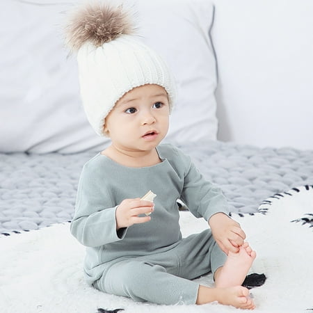 

Hbdhejl Outfit Set For Boys Girls Toddler Long Sleeve Solid Color Tops Pants Child Kids 2Pcs Set Outfits Kids Clothes Green 0-3 Months