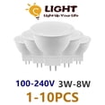 thumbnail image 2 of Foco LED directo de fábrica, lámpara halógena de 1-10 piezas, MR16, 100V-240V, 3W, 5W, 6W, 7W, 8W, luz blanca cálida de alto brillo, reemplaza 50W, 100W, 2 of 4