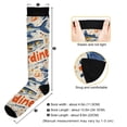 thumbnail image 3 of FORMRS Womens Knee High Socks Casual Long Thick Travel Daily Wear, 1 Pair, Blue Sardines Pattern, 3 of 6