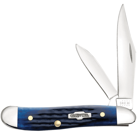 UPC: 0021205028026 | Case XX Rogers Corn Cob Peanut Clip/Pen Blade Jig Blue Bone Handle -02802