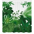thumbnail image 3 of Ambesonne Jungle Leaves Shower Curtain, Growing Greenery Wild, 69"Wx75"L, Emerald Green, 3 of 3