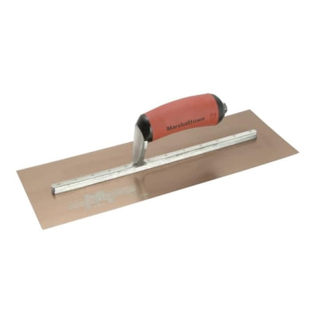 Marshalltown - MPB145GSD Pre-Worn PermaShape® Finishing Gold S/S Trowel DuraSoft® 14 x 5in