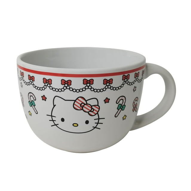 Taza de sopa Silver Buffalo Hello Kitty Face, 710 ml, cerámica