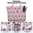 thumbnail image 2 of Tote Bag for Women - French Bulldog Cute Bone Paw Print Shoulder Bag - Large Utility Work Duffle Bag with Zipper Handbag for Travel, Work, Sprots, 2 of 5