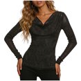 thumbnail image 6 of Rotm Blusa De Lentejuelas Para Mujer Sequin Tops for Women - Sparkly Top Crew Neck Glitter Shirt Casual Winter Holiday Blouse Elegant Shiny Clothes Black,L, 6 of 7