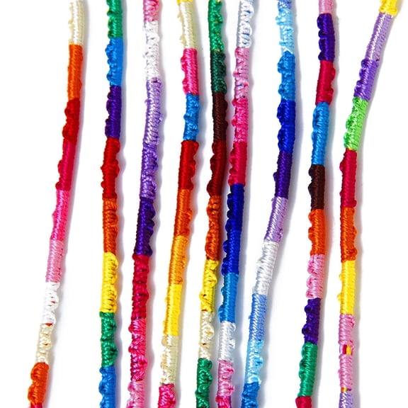 YOSADIER Handmade Friendship Bracelets Set, 9 Pieces Colorful Knotted Wrist and Ankle Bands for Festivals and