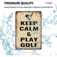 thumbnail image 6 of HELLOYOUNG Vintage Golf Tin Wall Sign, Keep Calm Bar Decor Metal Beer Plaque, Rustic Pub Cafe Home Wall Art with Pre-Drilled Holes for Easy Hanging, 6 of 7