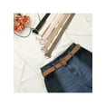thumbnail image 6 of INSPIRE CHIC Women's Vintage Elegant Pinless Smooth Buckle Silver Circle Casual Belt for Jeans Dress 103x3cm/40.6x1.2" Black, 6 of 6