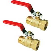OFEFE 2Pcs Garden Brass Shut Off,3/4'' GHT Garden Hose Ball Valve, Shut Off Valve Hose Valves Big Fllow With Stainless Steel Long Handle