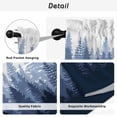 thumbnail image 5 of Navy Blue Ombre Tier Curtains, Primeval Forest Modern Abstract Art Aesthetics Light Filtering Kitchen Curtains, 2Pcs Rod Pocket Half Window Treatments Panels for Sink Cafe Cabinet Camper 27.5x36In, 5 of 9