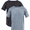 Blue Cameo/Grey Shadow, variant on No Boundaries Men's & Big Men's Longline Curved Hem Elongated Tee Shirt, 2-Pack, Sizes XS-5XL