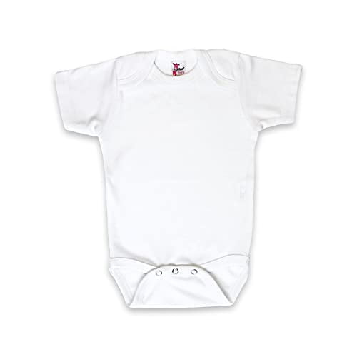 Baby Short Sleeve Onesie 100% Polyester Sublimation Blank White