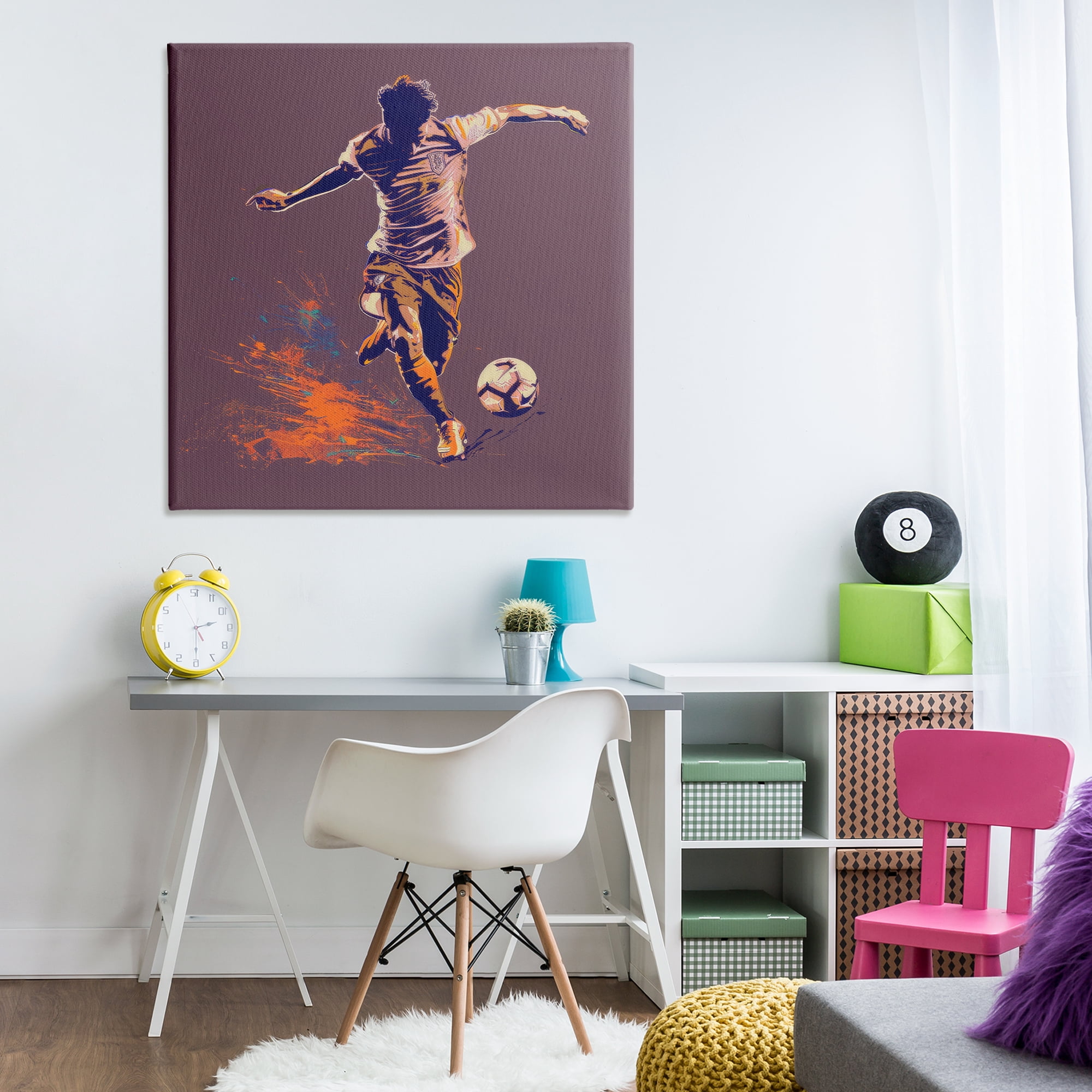 Stupell Industries Winning Goal Abstract Athlete Sports Painting Wrapped Canvas Art Print Wall Art, 36 x 36
