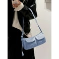 thumbnail image 4 of Deago Small Nylon Shoulder Bag for Women Crossbody Bag Waterproof Cute Hobo Tote Handbag Mini Clutch Purse with Adjustable Strap (Blue), 4 of 9