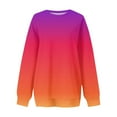 thumbnail image 5 of Jsaierl Womens Sweatshirts Cute Gradient Graphic Sweatshirts Round Neck Casual Pullover Tops Oversized Long Sleeve Shirts Womens Sweatshirts, 5 of 6