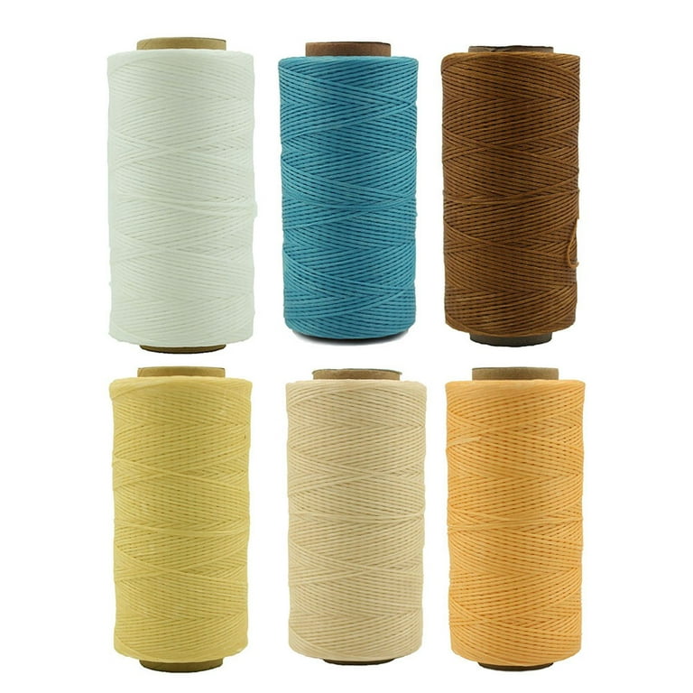BUYISI Hand sewn braided wax cord 150D small roll leather flat wax thread  sewing thread 