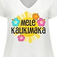 thumbnail image 4 of Inktastic Mele Kalikimaka Women's Plus Size V-Neck T-Shirt, 4 of 5